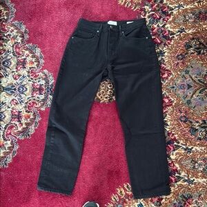Frame Denim Black Straight Leg Jeans
